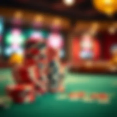 Casino chips stacked on a table