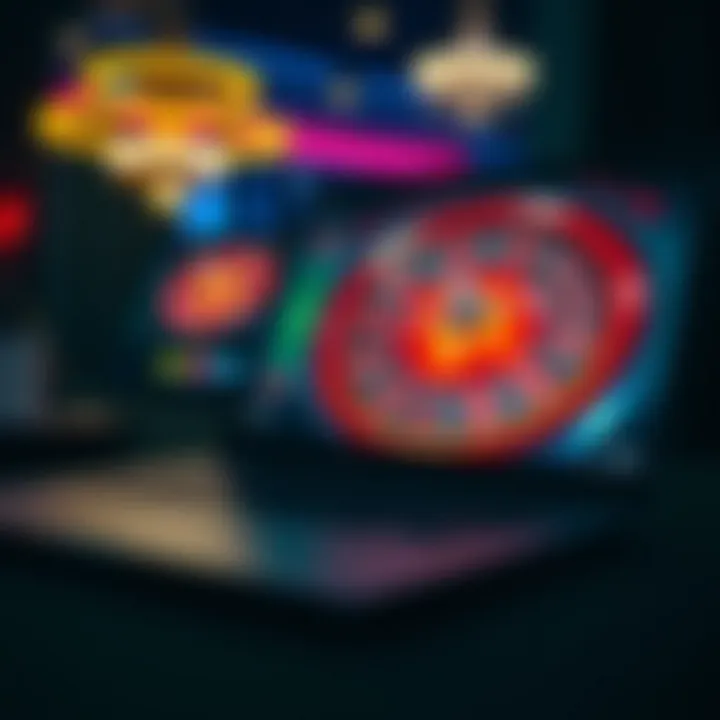 A laptop showing a roulette game screen