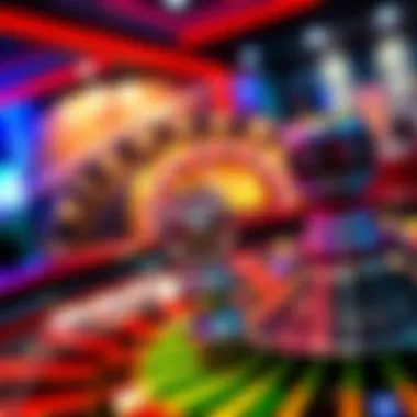 Roulette wheel with vibrant colors