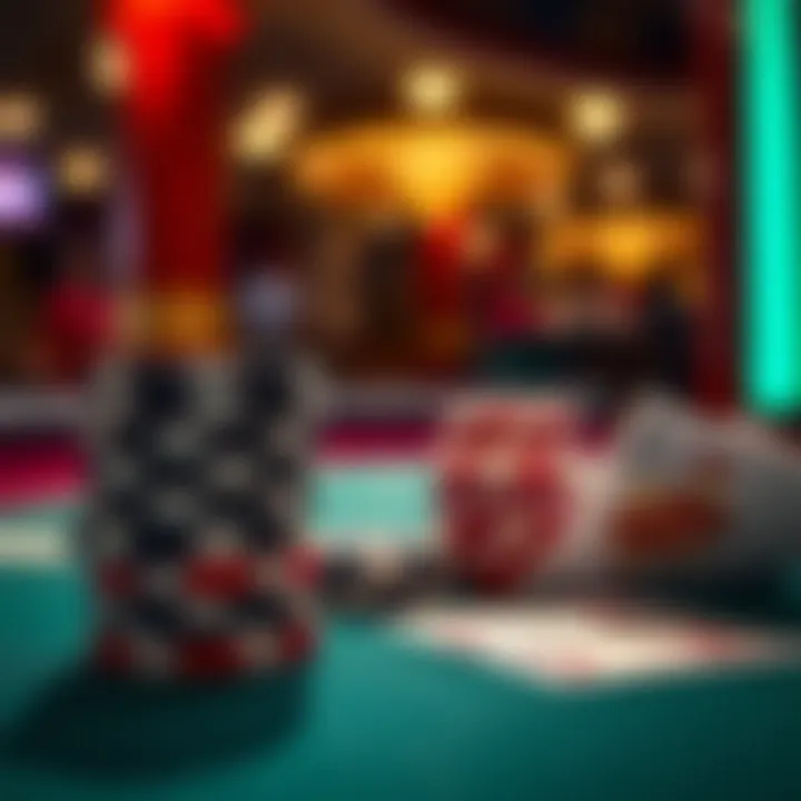 Ready for the Game A close-up of poker chips and cards ready for play