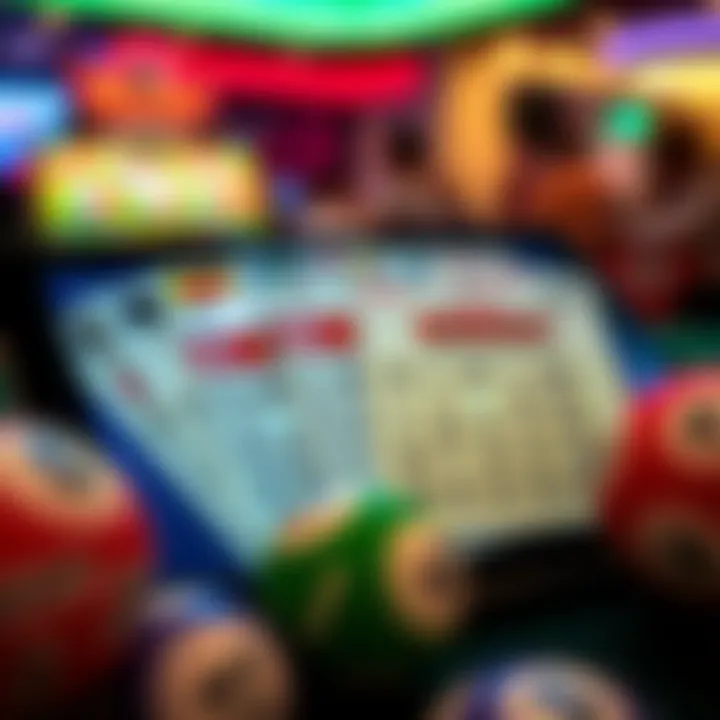 Diverse Bingo Card Selection A diverse selection of bingo cards displayed on a digital device, highlighting different game variations.