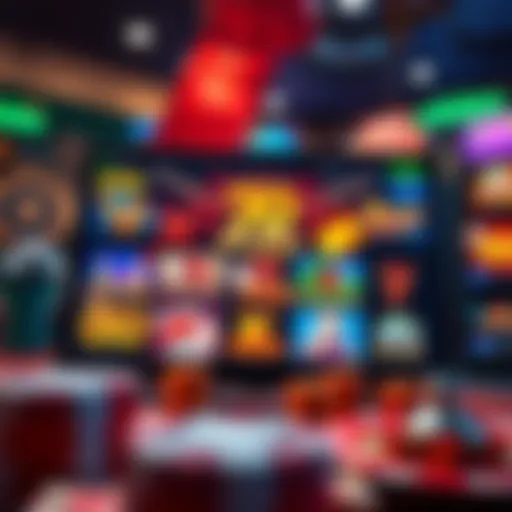 A vibrant online casino interface showcasing various games