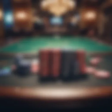 Vibrant Online Poker Table A digital representation of a poker table with vibrant graphics.