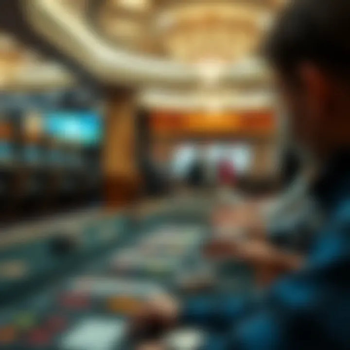 A serene image illustrating responsible gambling practices