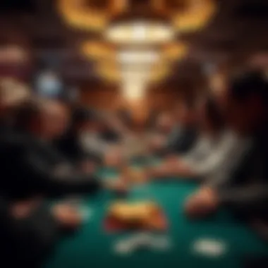 Local Tournament in Full Swing An overview of a local poker tournament in full swing