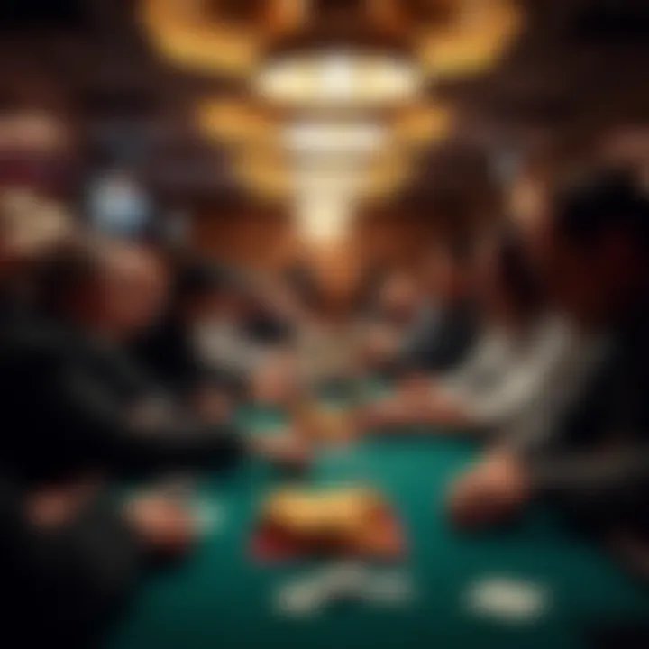 Local Tournament in Full Swing An overview of a local poker tournament in full swing