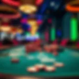 A vibrant poker table with chips and cards ready for action