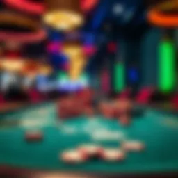 A vibrant poker table with chips and cards ready for action