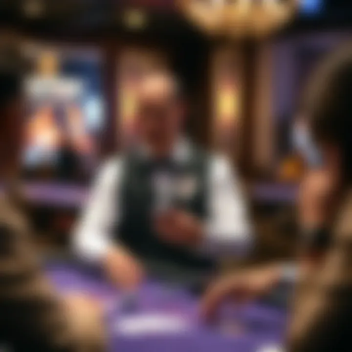 Live Dealer in Action Live dealer engaging with online players