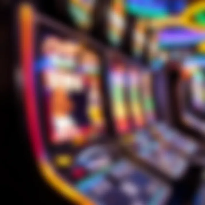 Close-up view of unique themed slot machine