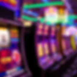 Vibrant slot machine display at Mandalay Bay