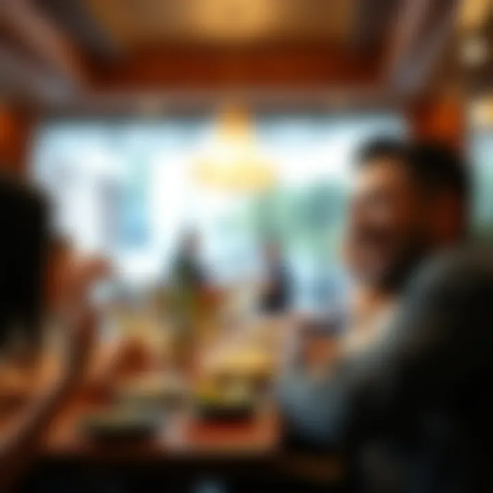 Guest Experience at Resort World Guest enjoyment captured during a dining experience at Resort World