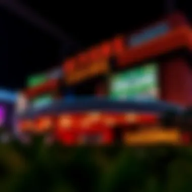 Rivers Casino exterior showcasing vibrant nightlife