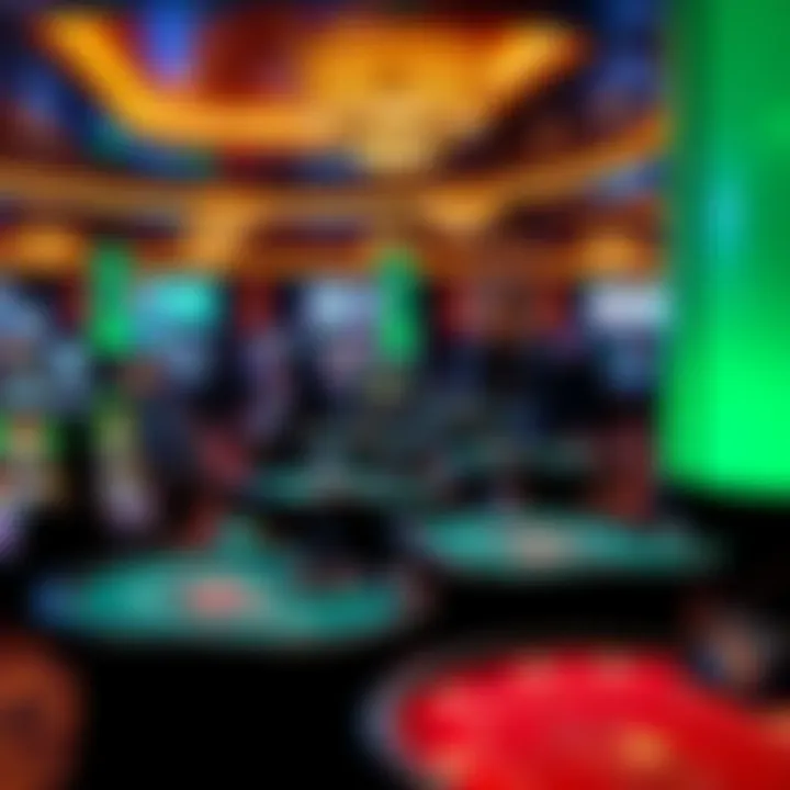 A diverse array of gaming tables inside Rivers Casino