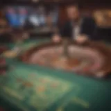 Virtual roulette table showcasing various betting options