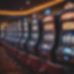 Elegant gaming area showcasing vibrant slot machines