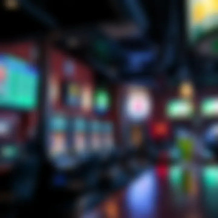 Sports Bar with Betting Kiosks Interior of a local sports bar with betting kiosks