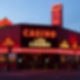 Casino exterior in Washington State showcasing vibrant lights and signage