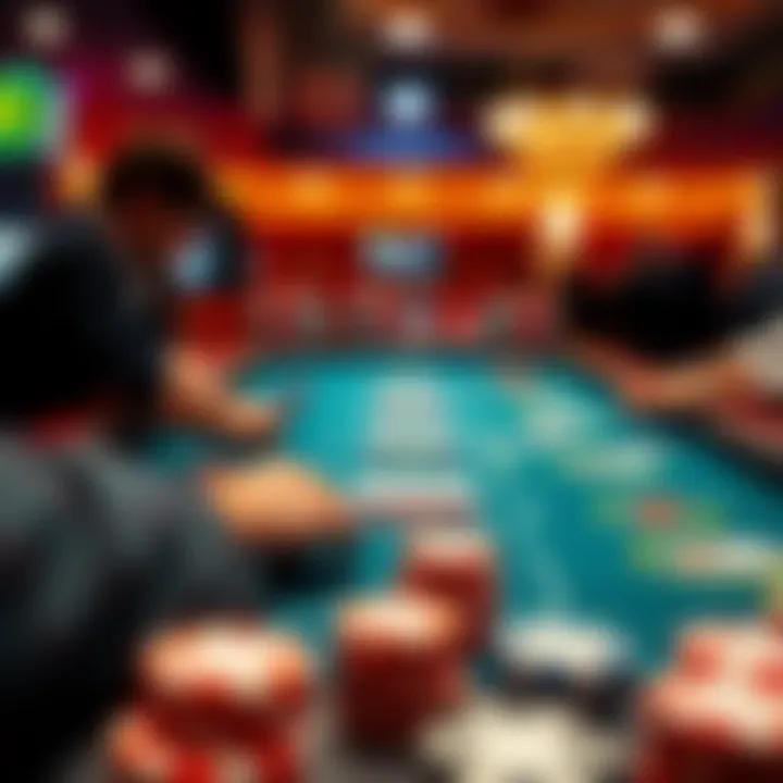 An engaging screenshot of a Texas Hold'em video game showcasing advanced gameplay mechanics.