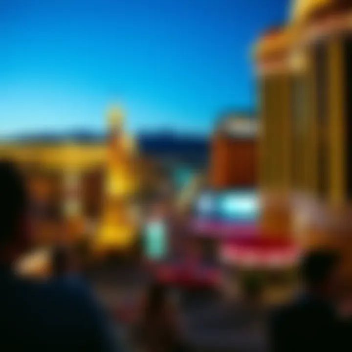 Iconic Las Vegas Strip View Las Vegas Strip at night