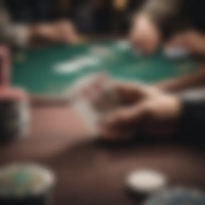 A close-up of a poker hand on an iOS app