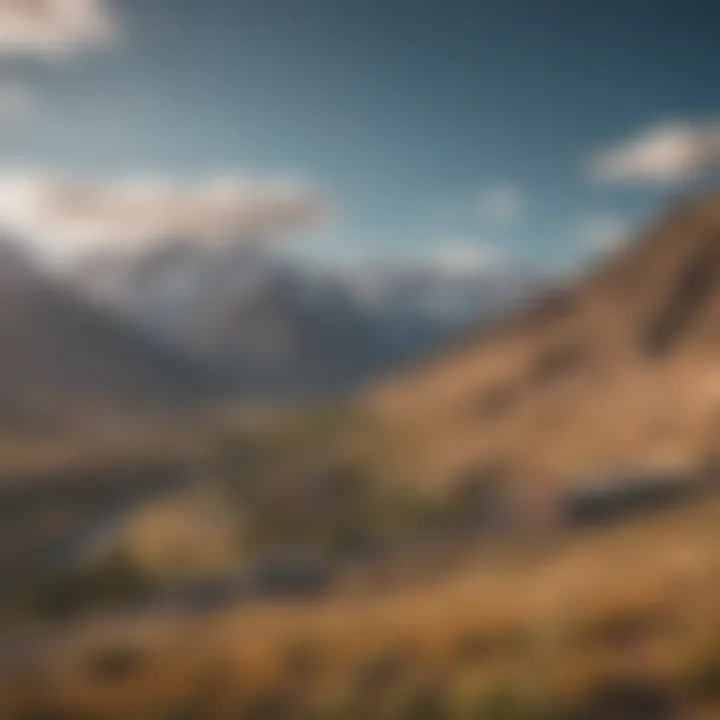 A stunning view of Colorado mountains near a casino