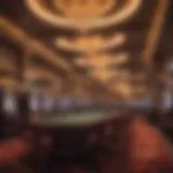 Luxurious casino interior with vibrant lighting