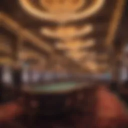 Luxurious casino interior with vibrant lighting