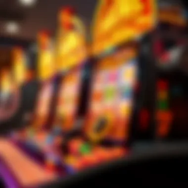 Vibrant Slot Machine A vibrant slot machine with colorful symbols and lights