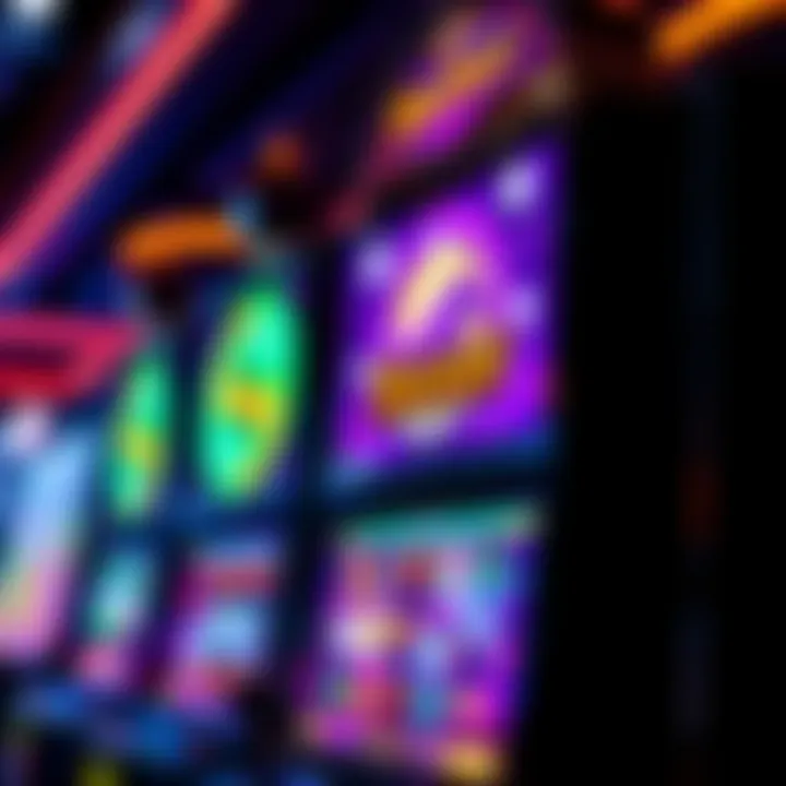 Vibrant slot machine showcasing a fantasy theme with swirling graphics.