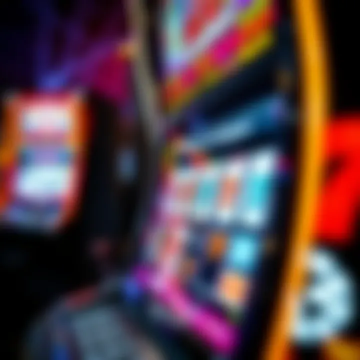 Close-up view of a progressive jackpot slot with dynamic display.