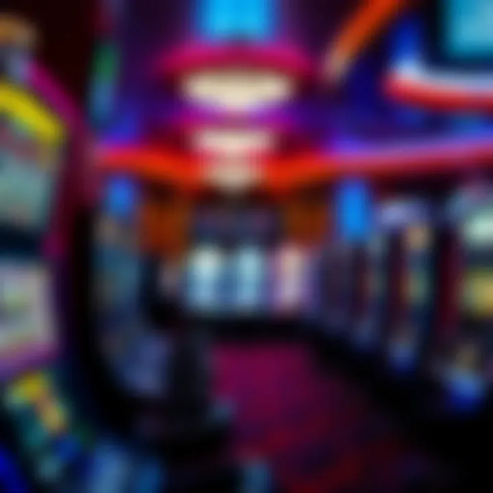 Vibrant Gaming Floor Interior shot of vibrant gaming floor filled with slot machines
