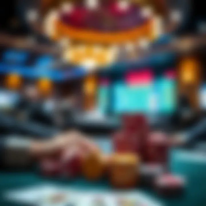 A visual representation of the interplay between mathematics and psychology in poker