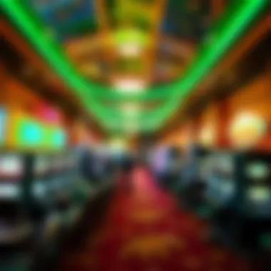 The Charm of Irish-Themed Casino Decor A vibrant Irish-themed casino floor with decorative elements