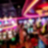 A vibrant casino floor bustling with activity