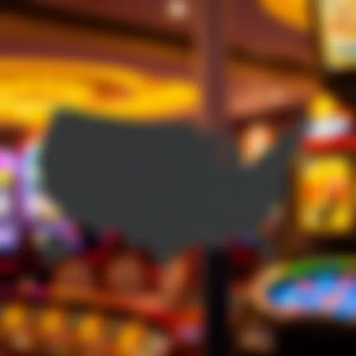 U.S. States with Highest Casino Concentration Map highlighting U.S. states with the most casinos