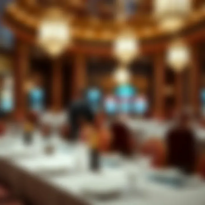 Luxurious dining area within the casino featuring gourmet cuisine