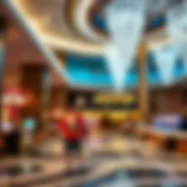 Luxurious hotel lobby showcasing modern design