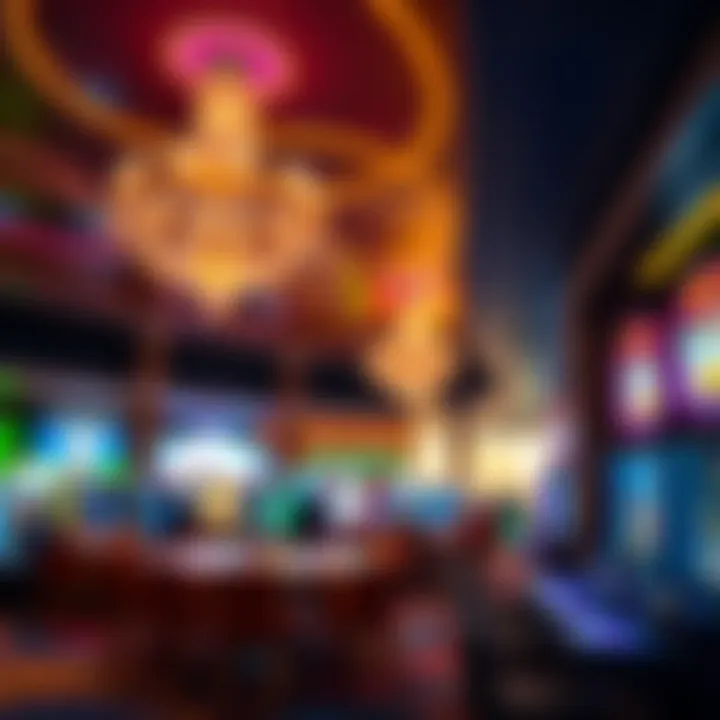 Vibrant entertainment area within a new hotel resort