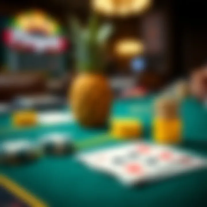 Detailed view of Pineapple Poker unique gameplay rules