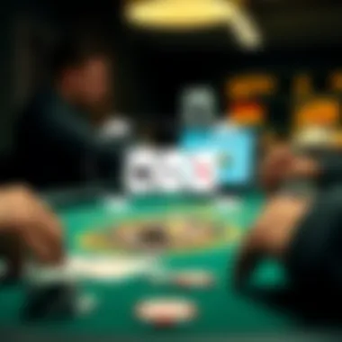 Diagram illustrating poker game mechanics