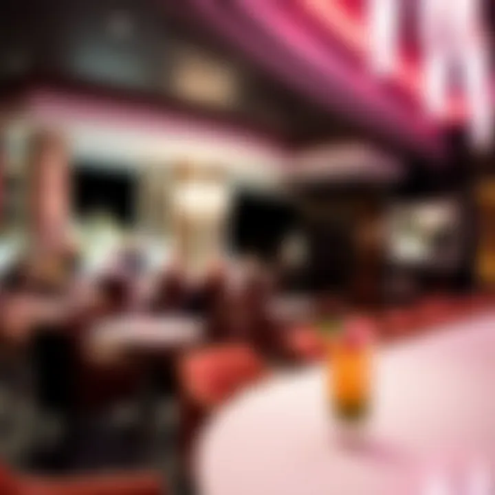 Stylish bar area featuring signature cocktails and a lively ambiance