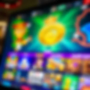 Diverse Game Selection at Online Casinos Vibrant online casino interface showcasing various games