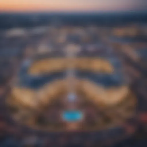 Aerial view of Winstar Casino showcasing its grandeur