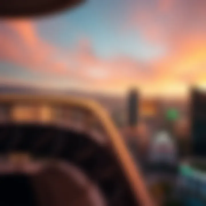 Breathtaking Cityscape Stunning view from a balcony of Wynn Villas overlooking the vibrant cityscape