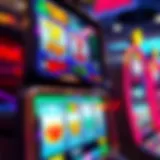 Colorful display of a hotshot slot machine interface