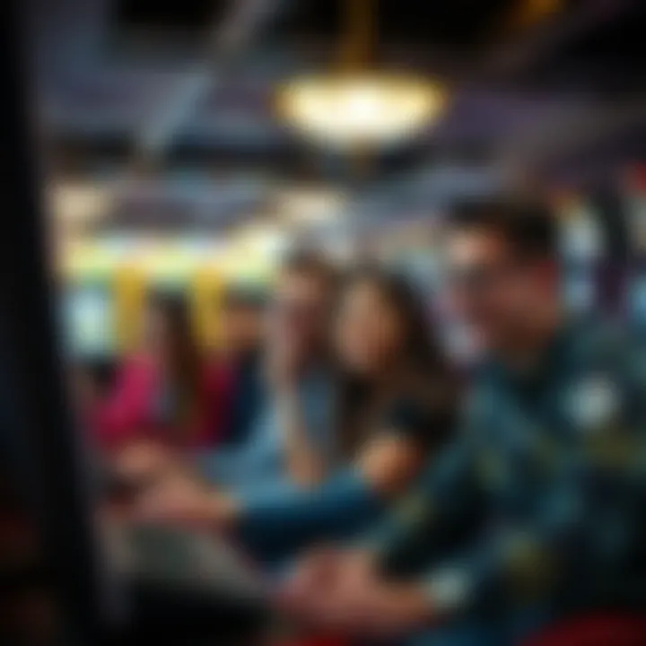 Group of diverse individuals enjoying online gaming