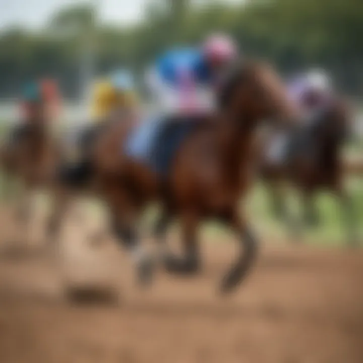 Jockeys in action at Gulfstream Park