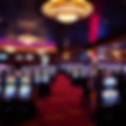 Vibrant casino floor filled with gaming tables