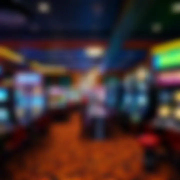 Diverse Gaming Options at Kickapoo Eagle Pass Casino Vibrant gaming floor at the casino filled with various slot machines and tables